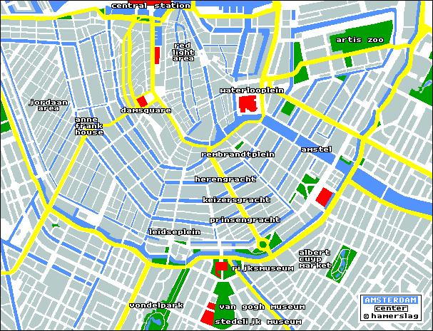 Mappa dei Canali di Amsterdam